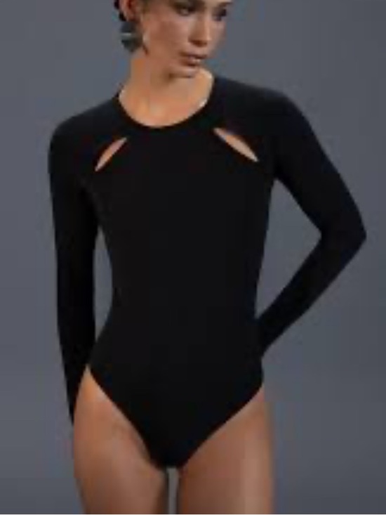 Abercrombie & Fitch Tops - Abercrombie & Fitch Black Cutout Long-Sleeve Bodysuit